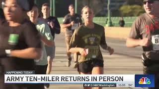 Army TenMiler Race Runs Through DC Area  NBC4 Washington [upl. by Erot]