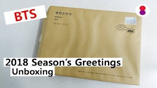 BTS 2018 seasons greetings unboxing 방탄소년단 시즌그리팅 防弾少年団 [upl. by Yelsiap]