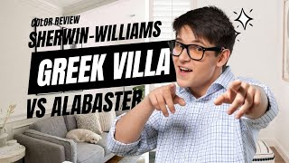 SherwinWilliams Greek Villa Vs Alabaster  How to choose Best Color Review [upl. by Manas]