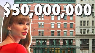 Taylor Swift’s 50 Million Tribeca Home  NYC Celebrity Homes [upl. by Yralih]