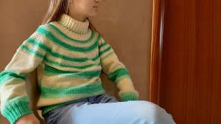 maglione Alessandra  maglia ai ferri tutorial [upl. by Stavro]