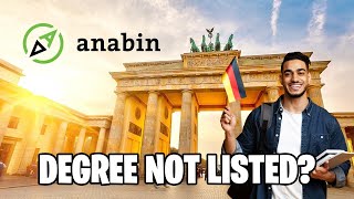 Search degree in Anabin for Germany Job seeker Visa  What to do if the Course is not listed [upl. by Holmun973]