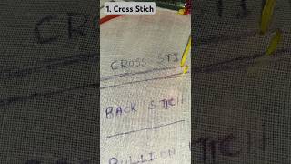 3 easy embroidery stiches tutorial shorts youtubeshorts tutorial embroidery stich viralvideo [upl. by Foss]