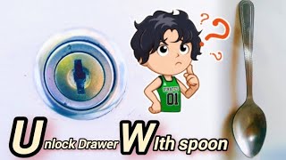 How To Open Drawer Lock With Spoon [upl. by Emad150]