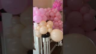 Super Easy Staircase Balloon Garland Decor [upl. by Markman]