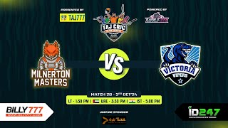 TCCL  Match 20  Milnerton Masters vs Victoria Vipers [upl. by Pavia]