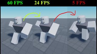 60fps vs 24 fps vs 5 fps comparison roblox animation [upl. by Pendleton]