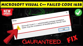 Microsoft Visual C redistributable failed code 1638 FIX [upl. by Dermott]