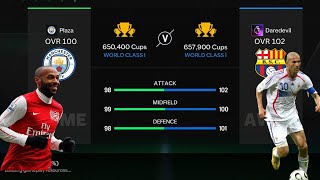 HEAD TO HEAD  FC MOBILE  easportsfc  ZIDANE VS HENRY  🤯  OVR 100 VS OVR 102 [upl. by Aoket756]