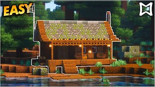 Minecraft ► Easy Survival Spruce Log Cabin Tutorial  Starter Builds [upl. by Anale]