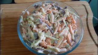 Coleslaw Recette du Coleslaw  முட்டை கோஸ் சாலட் [upl. by Tarrance469]