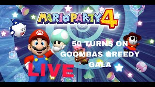 50 TURNS OF GOOMBAS GREEDY GALA  Mario Party 4  LIVE [upl. by Adranoel]