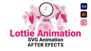 After Effects SVG Animation Export  How to Export Lottie Animation [upl. by Neitsirhc]