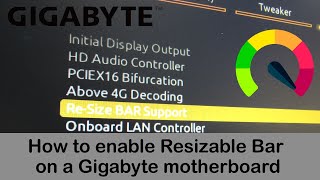 ⚡ How to enable Resizable Bar on a Gigabyte motherboard with a NVIDIA RTX 3x series GPU installed [upl. by Betti79]