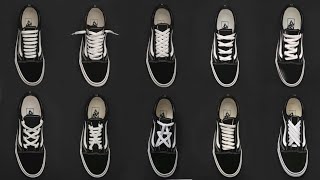 10 NEW WAYS HOW TO LACE YOUR VANS OLD SKOOL  SHOE LACING [upl. by Atinna968]