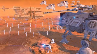 Clone Army LAAT Gunship Landing into GEONOSIS  Men of War Star Wars Mod [upl. by Nannoc198]