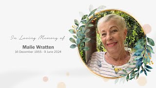 Funeral Service for Malie Wratten  14 June 2024  1200 SAST [upl. by Ycnaffit643]