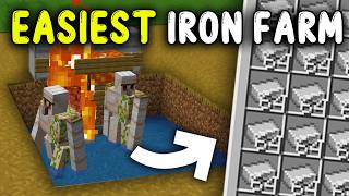 EASIEST Iron Farm In 121 Minecraft [upl. by Aicsile]