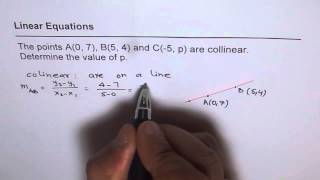 Find Collinear Points Application Linear Equations [upl. by Sinnylg]