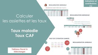 Cotisations patronales maladie et CAF  Calcul des taux et des assiettes applicables 3 [upl. by Savil]