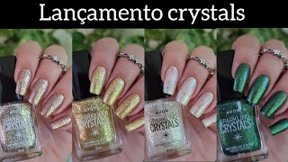 ESMALTE AVON SPARKLING CRYSTAL NOVAS CORES LANÇAMENTO 2024 [upl. by Aglo]