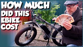 HOW MUCH DID THE ELECTRIC FAT BIKE COST  HOW MUCH DOES A 15000 WATT EBIKE BUILD COST [upl. by Vernor203]