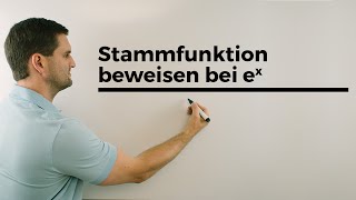 Stammfunktion beweisen bei e hoch x durch Ableiten  Mathe by Daniel Jung [upl. by Attenat]