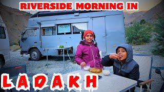 EP 379😍OMG😍WE FOUND A HEAVENLY PLACE TO PARK OUR CAMPERVANS IN LADAKH RIVERSIDE CAMPING IN LADAKH [upl. by Sonni]