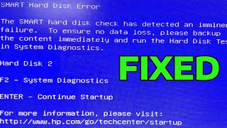 How To Fix Smart Hard Disk Error 301 amp 302 HP [upl. by Dupaix]