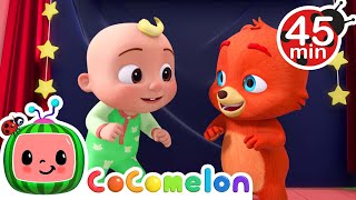 Looby Loo Dance Challenge🪩 CoComelon Animal Time  Dance with Animals  Nursery Rhymes for Kids [upl. by Amory]