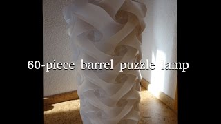 Puzzle lamp barrel  cylinder 30  60  90 pieces  easy  slow step by step tutorial [upl. by Xonnel]