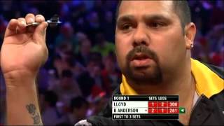 PDC World Darts Championship 2014  First Round  Lloyd VS B Anderson [upl. by Kutzer]