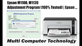 Epson M1100 M1120 ETM1100 ETM1120 ECC Adjustment Program resetter 100 proof tested 100 verify [upl. by Emie]