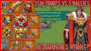 lords mobile TRIPLE RALLIES INCOMING RESCUE SQUAD GOES WRONG MYTHIC RALLY TRAP MIX 700 DEFENCE [upl. by Wolfgang]