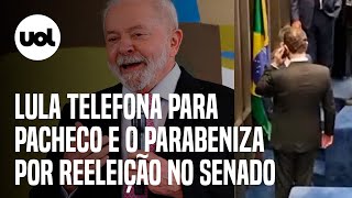 Lula telefona para Pacheco e o parabeniza por reeleição no Senado [upl. by Pratt]