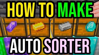 EASIEST AUTO SORTER in Minecraft Bedrock 2024  Item Storage System Tutorial [upl. by Eolc]