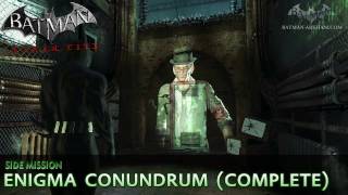 Batman Arkham City  Enigma Conundrum The Riddler  Side Mission Walkthrough [upl. by Enelime]