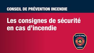 Consignes de sécurité en cas dincendie [upl. by Rimhsak]