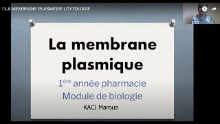 📍LA MEMBRANE PLASMIQUE  CYTOLOGIE [upl. by Nochur]