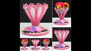 Beautiful flower vase making  Florero  Manualidades [upl. by Arlana]