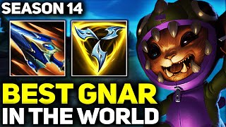 RANK 1 BEST GNAR IN SEASON 14  AMAZING GAMEPLAY  League of Legends [upl. by Depoliti]