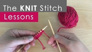 How to Knit the KNIT Stitch Knitting Lessons for Beginners [upl. by Danais]