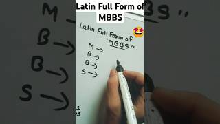 MBBS Ka Full Form  Latin Full Form of MBBS mbbs doctor fullform youtube shorts [upl. by Morette644]