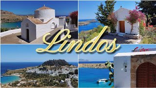 Lindos Greece Rhodes 2024  Λίνδος Ρόδου  Lindos Griechenland Rhodos 2024  Линдос Родос [upl. by Underwood]