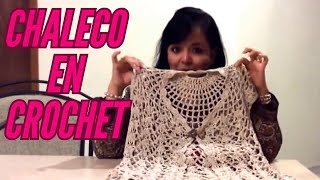 CÓMO TEJER UN CHALECO EN CROCHET O GANCHO 💗 💗 MUY FÁCIL Y RÁPIDO [upl. by Kosey]