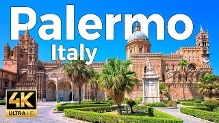 Palermo Sicily Italy Walking Tour 4k Ultra HD 60fps – With Captions [upl. by Draner]