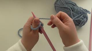 Learn to Knit  Intermediate  Thumb methodlong tail cast on UK [upl. by Robers]