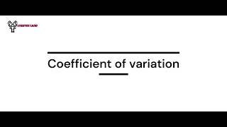 Coefficient of variation [upl. by Saiff]