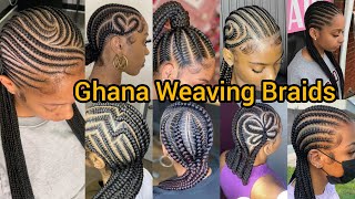 Elegant Ghana Weaving Braids  Cornrow Braids Hairstyles  Half Cornrow Braids  Knotless Braids [upl. by Stover108]