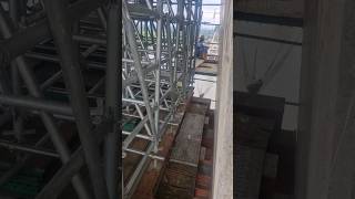 Crossbeam scaffolding moktv pylon construction constructionsite site myanmar [upl. by Waylin]